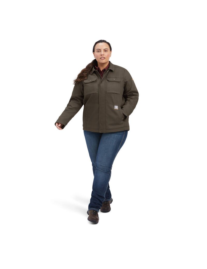 Ropa De Trabajo Ariat Rebar DuraCanvas Sherpa-Forro Coats Mujer Multicolor | YWUN15780