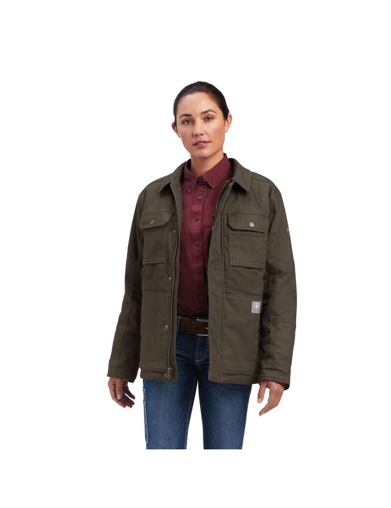 Ropa De Trabajo Ariat Rebar DuraCanvas Sherpa-Forro Coats Mujer Multicolor | YWUN15780