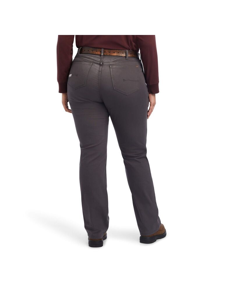 Ropa De Trabajo Ariat Rebar DuraStretch Made Tough Double Front Pants Mujer Gris | QCMS38407