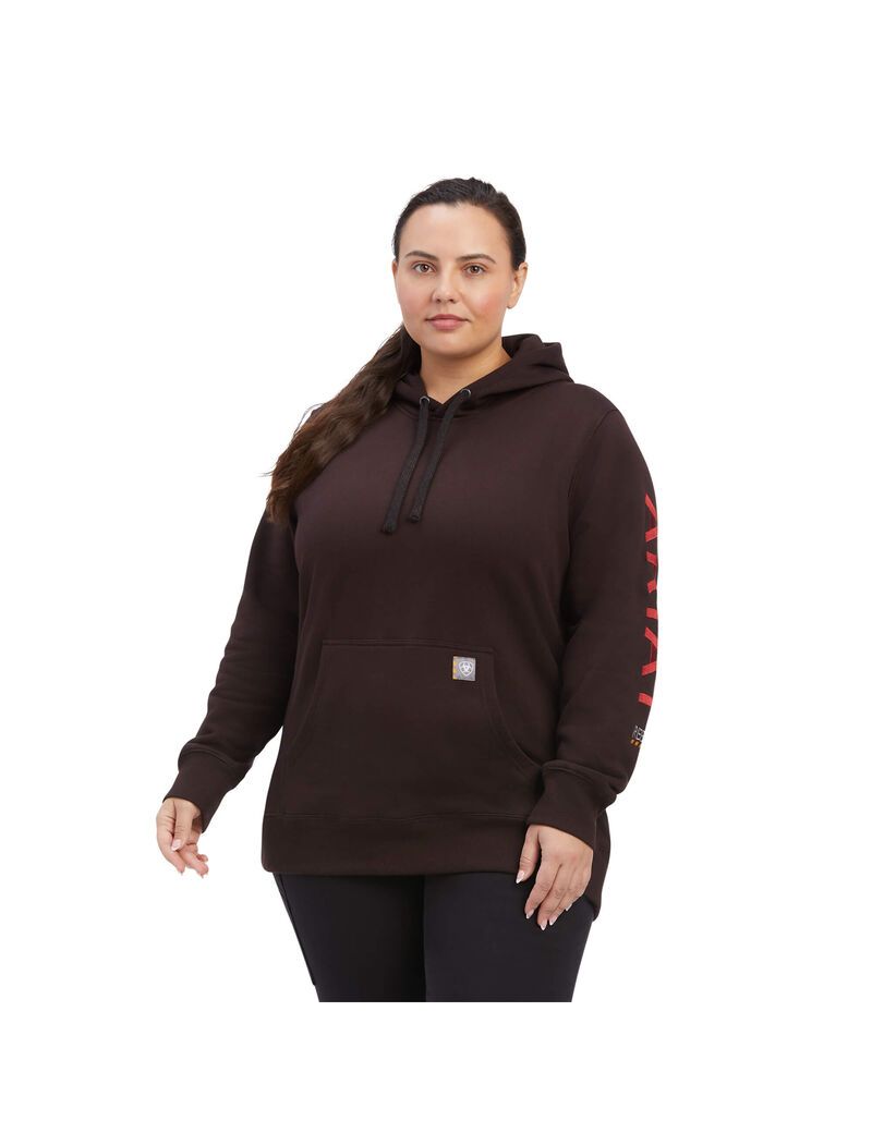 Ropa De Trabajo Ariat Rebar Estampadas Hoodie Mujer Multicolor | IALH87562