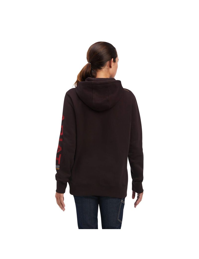 Ropa De Trabajo Ariat Rebar Estampadas Hoodie Mujer Multicolor | IALH87562