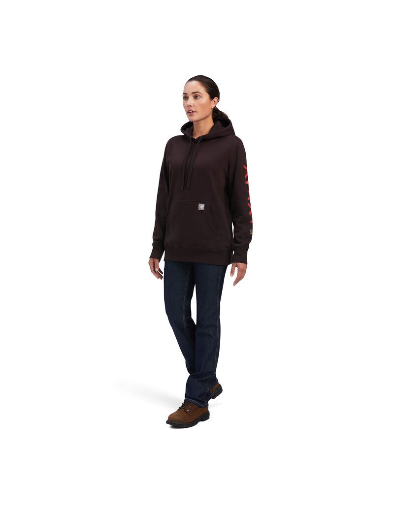 Ropa De Trabajo Ariat Rebar Estampadas Hoodie Mujer Multicolor | IALH87562