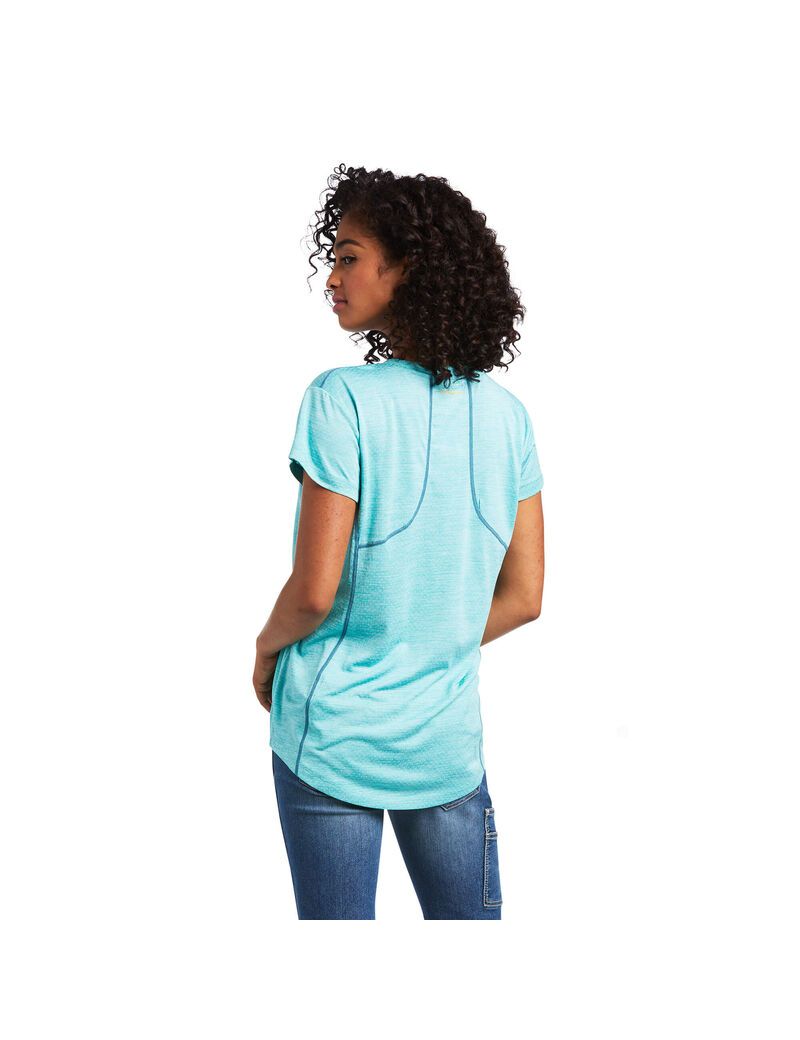 Ropa De Trabajo Ariat Rebar Evolution T Shirts Mujer Multicolor | EKQH54027