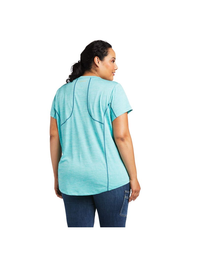 Ropa De Trabajo Ariat Rebar Evolution T Shirts Mujer Multicolor | EKQH54027