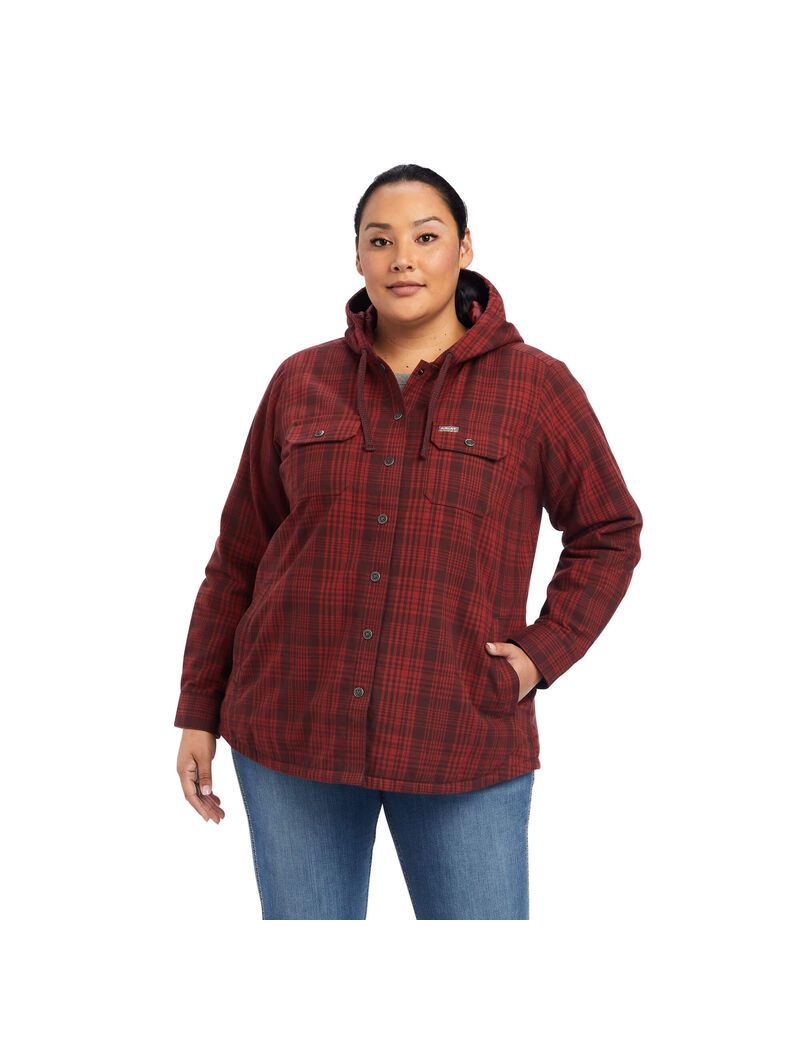 Ropa De Trabajo Ariat Rebar Flannel Shirts Jackets Mujer Multicolor | FTAV65947