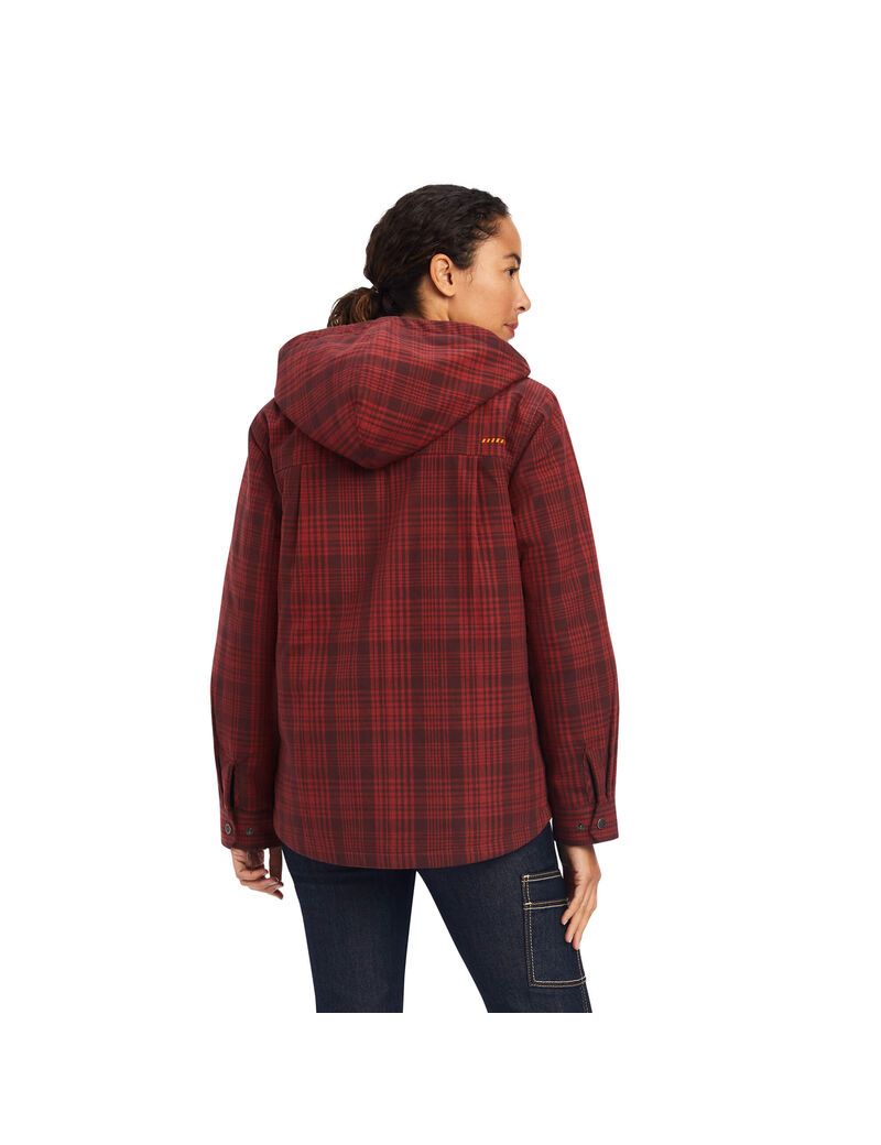 Ropa De Trabajo Ariat Rebar Flannel Shirts Jackets Mujer Multicolor | FTAV65947