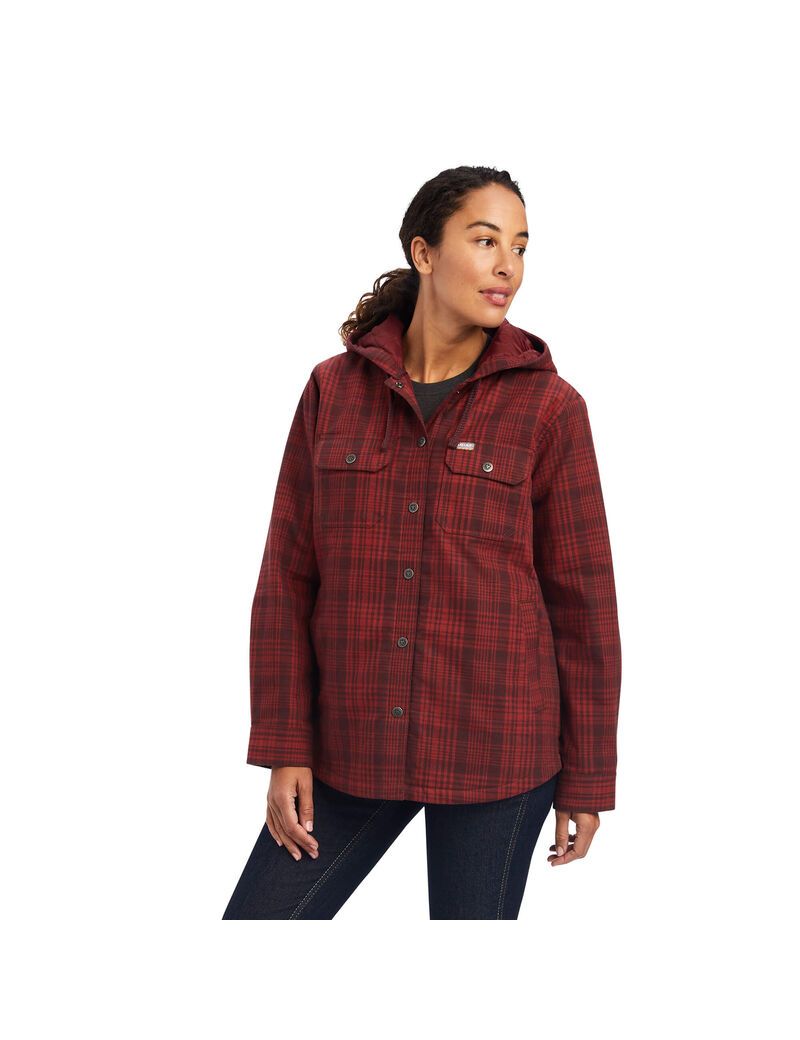 Ropa De Trabajo Ariat Rebar Flannel Shirts Jackets Mujer Multicolor | FTAV65947