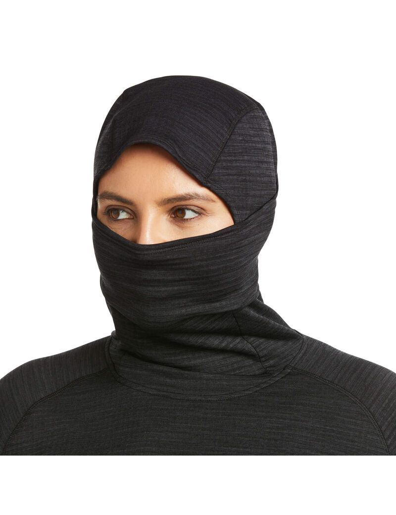 Ropa De Trabajo Ariat Rebar Gridwork Balaclava Baselayer Mujer Negras | UACM35108