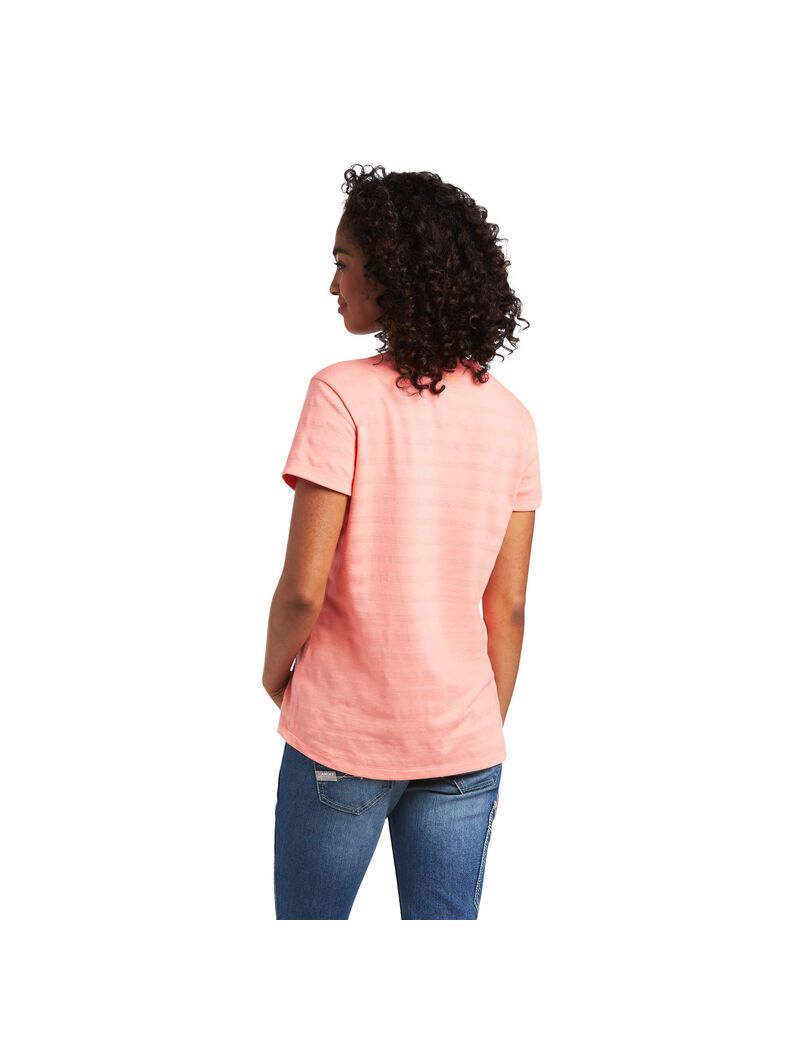 Ropa De Trabajo Ariat Rebar Henley T Shirts Mujer Multicolor | XMGY95684