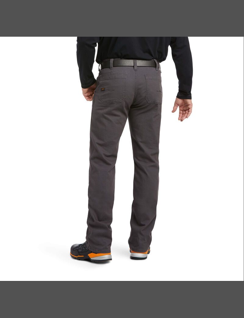 Ropa De Trabajo Ariat Rebar M7 Slim DuraStretch Made Tough Double Front Directo Pants Hombre Gris | KURY40913