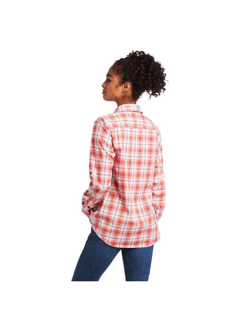 Ropa De Trabajo Ariat Rebar Made Tough DuraStretch Trabajo Shirts Mujer Multicolor | DIXR42307