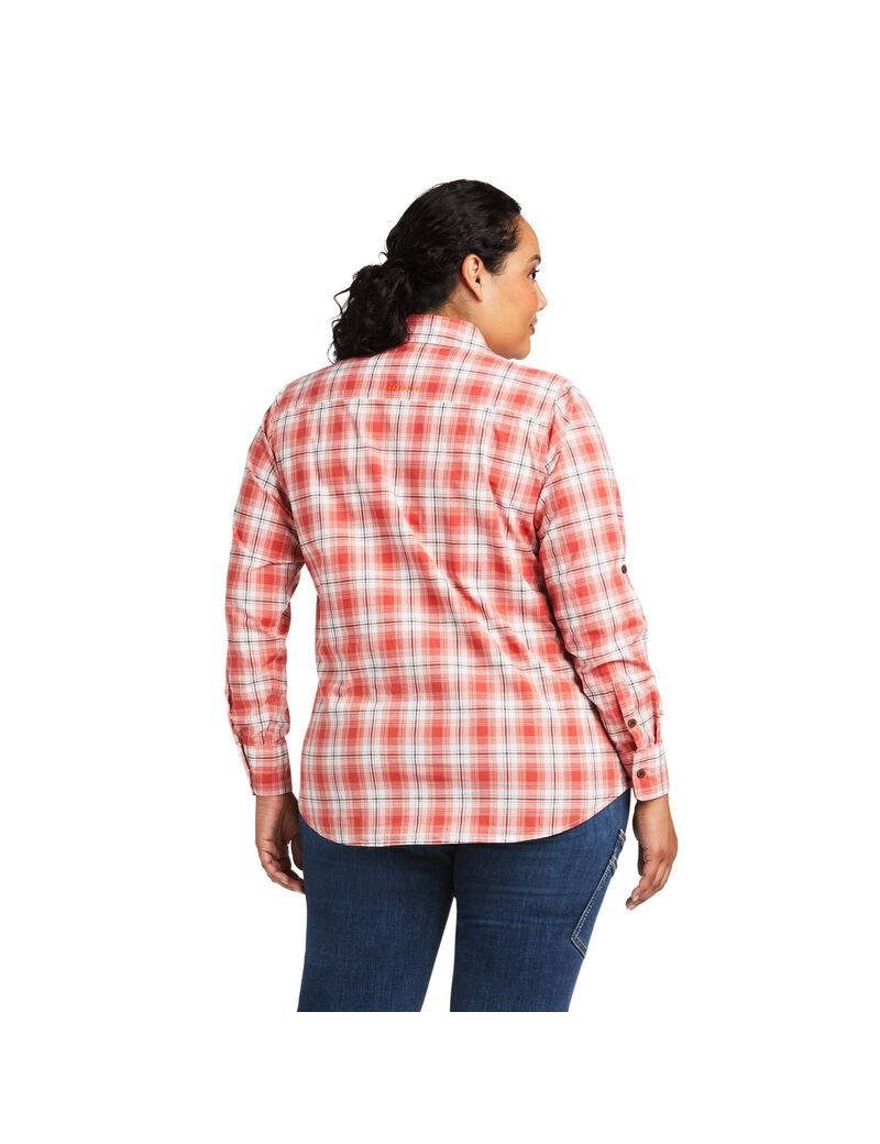 Ropa De Trabajo Ariat Rebar Made Tough DuraStretch Trabajo Shirts Mujer Multicolor | DIXR42307