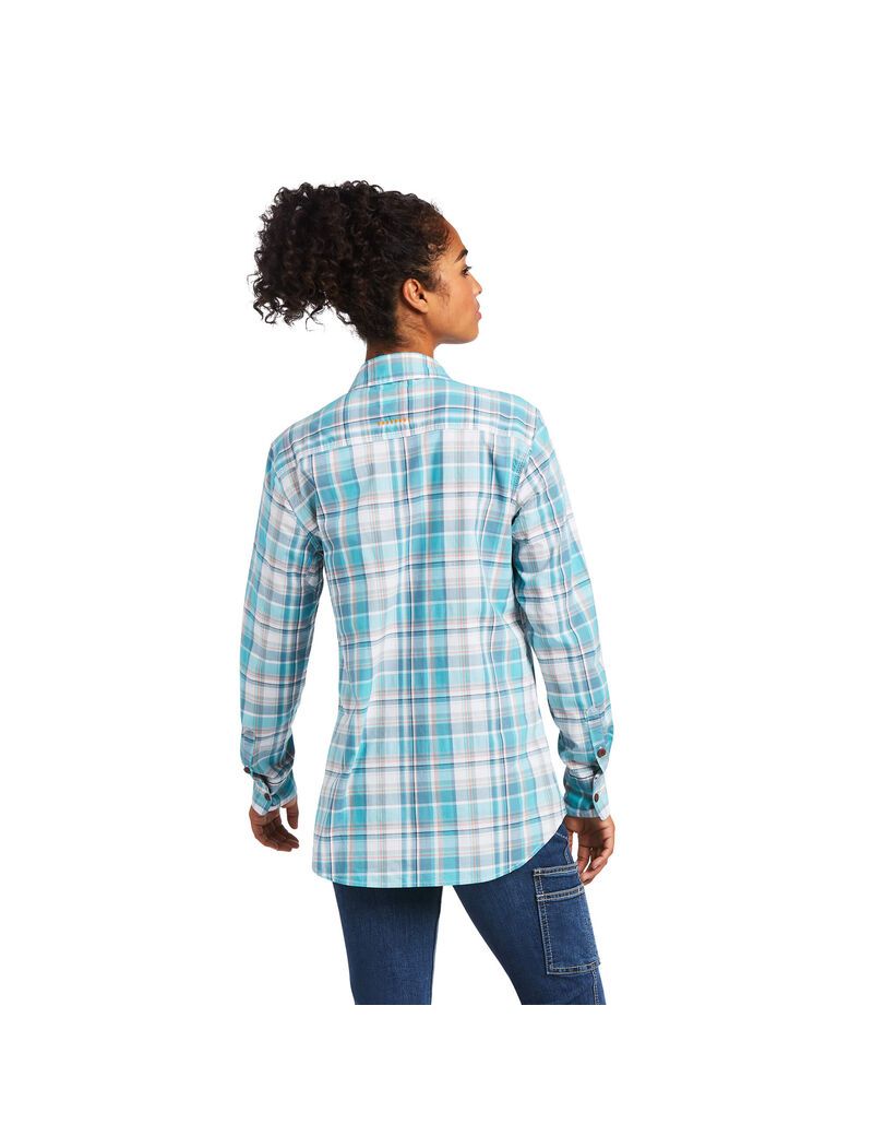 Ropa De Trabajo Ariat Rebar Made Tough DuraStretch Trabajo Shirts Mujer Multicolor | DMRU51806