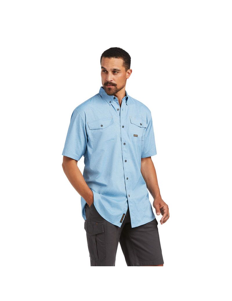 Ropa De Trabajo Ariat Rebar Made Tough VentTEK DuraStretch Trabajo Shirts Hombre Multicolor | HIQG25876