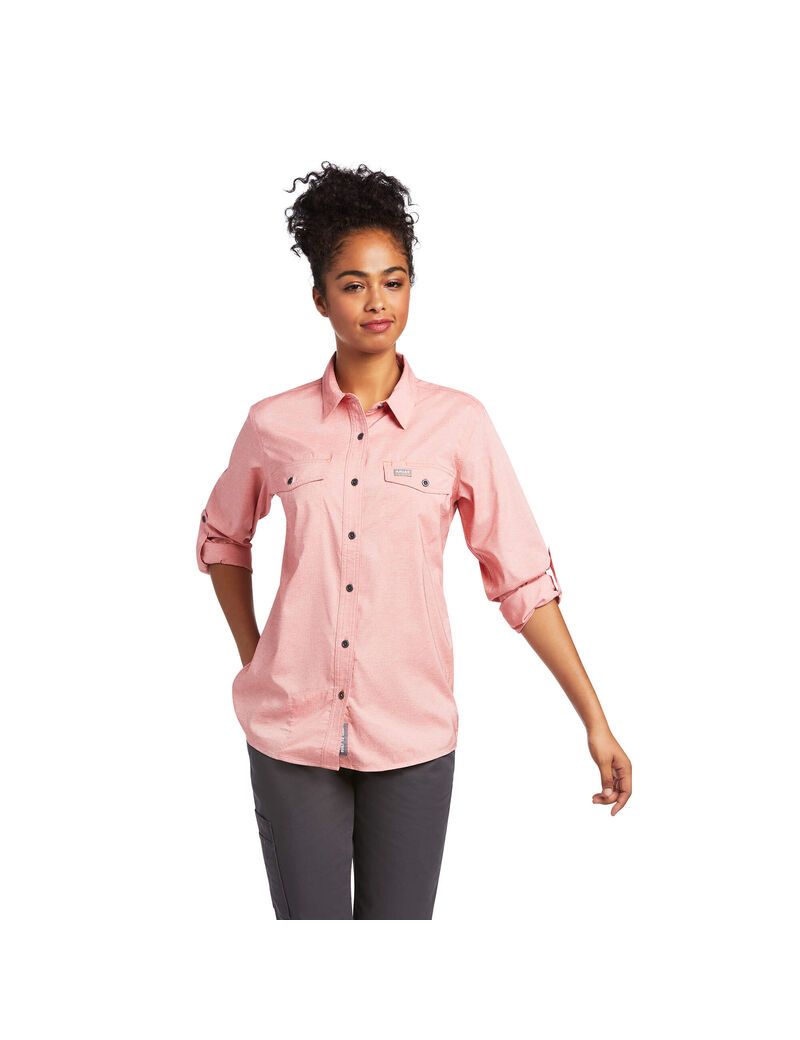 Ropa De Trabajo Ariat Rebar Made Tough VentTEK DuraStretch Trabajo Shirts Mujer Multicolor | QCAD51362