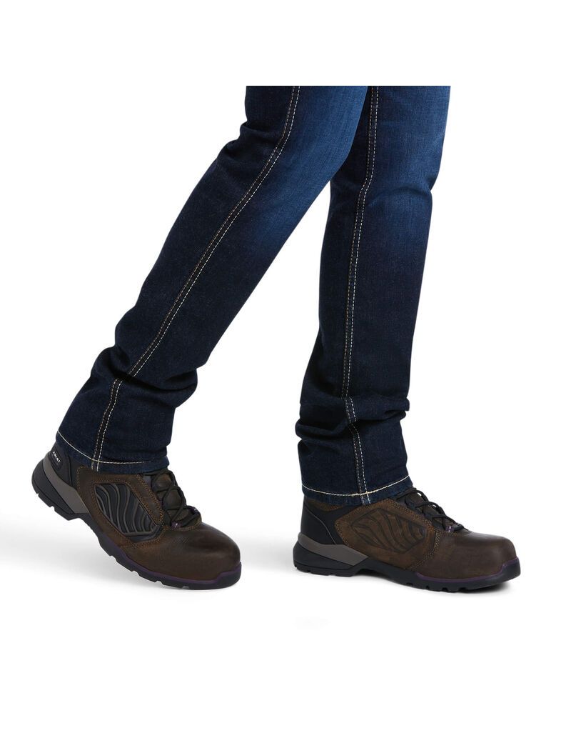 Ropa De Trabajo Ariat Rebar Perfect Rise Trabajo Flex Riveter Slim Leg Jeans Mujer Multicolor | HQTE91837