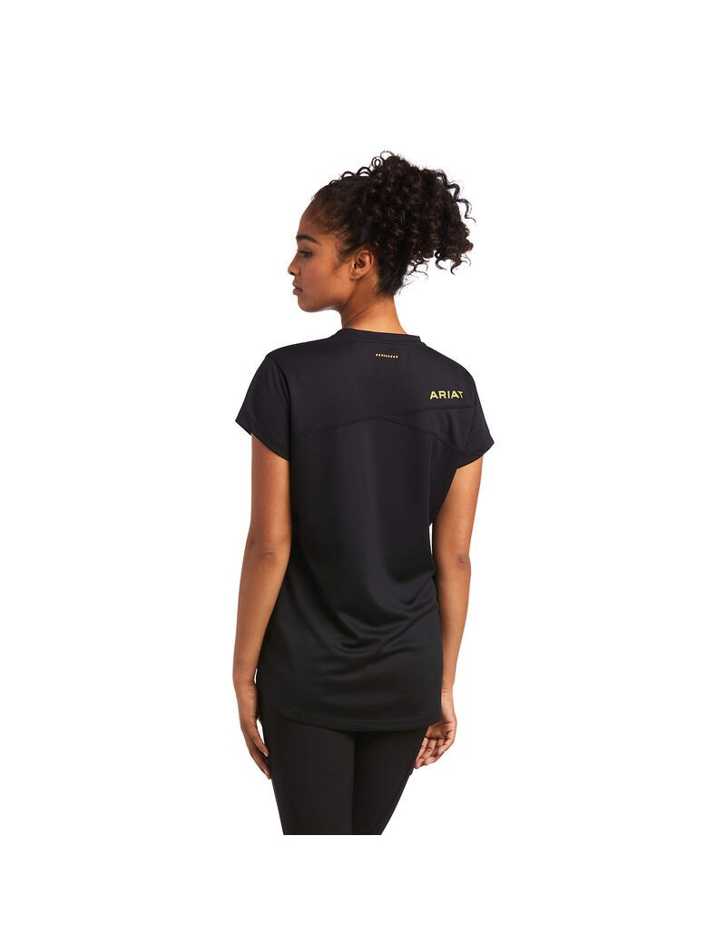 Ropa De Trabajo Ariat Rebar Polartec Elite All Season T Shirts Mujer Negras | ZMUL35047