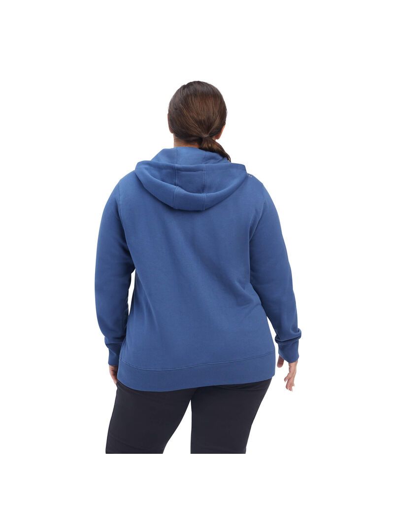 Ropa De Trabajo Ariat Rebar Skill Set 1/2 Zip Hoodie Mujer Azul Marino | UJMO76089