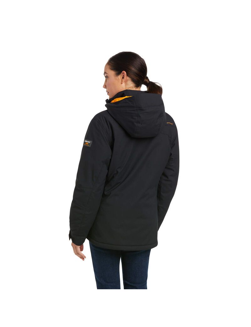 Ropa De Trabajo Ariat Rebar Storm Fighter 2.0 Impermeables Jackets Mujer Negras | RHBN41206