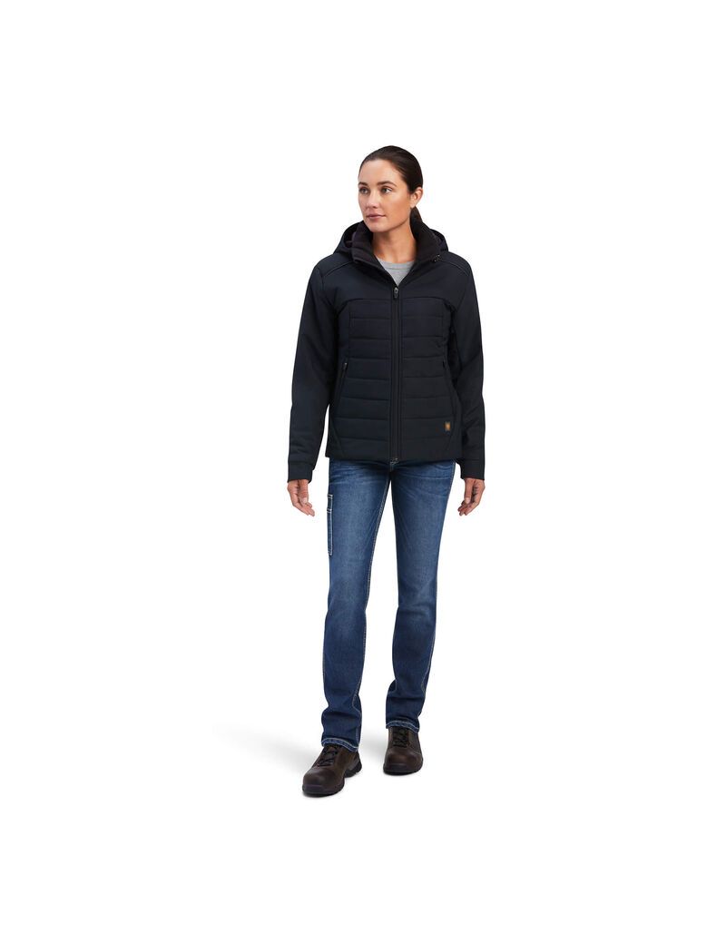 Ropa De Trabajo Ariat Rebar Valkyrie Stretch Lona Insulated Jackets Mujer Negras | GWNU36720