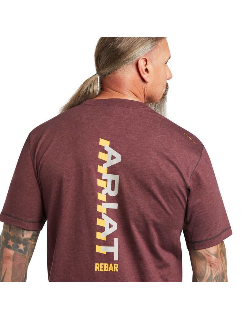 Ropa De Trabajo Ariat Rebar Workman Logo T Shirts Hombre Multicolor | SVID50796