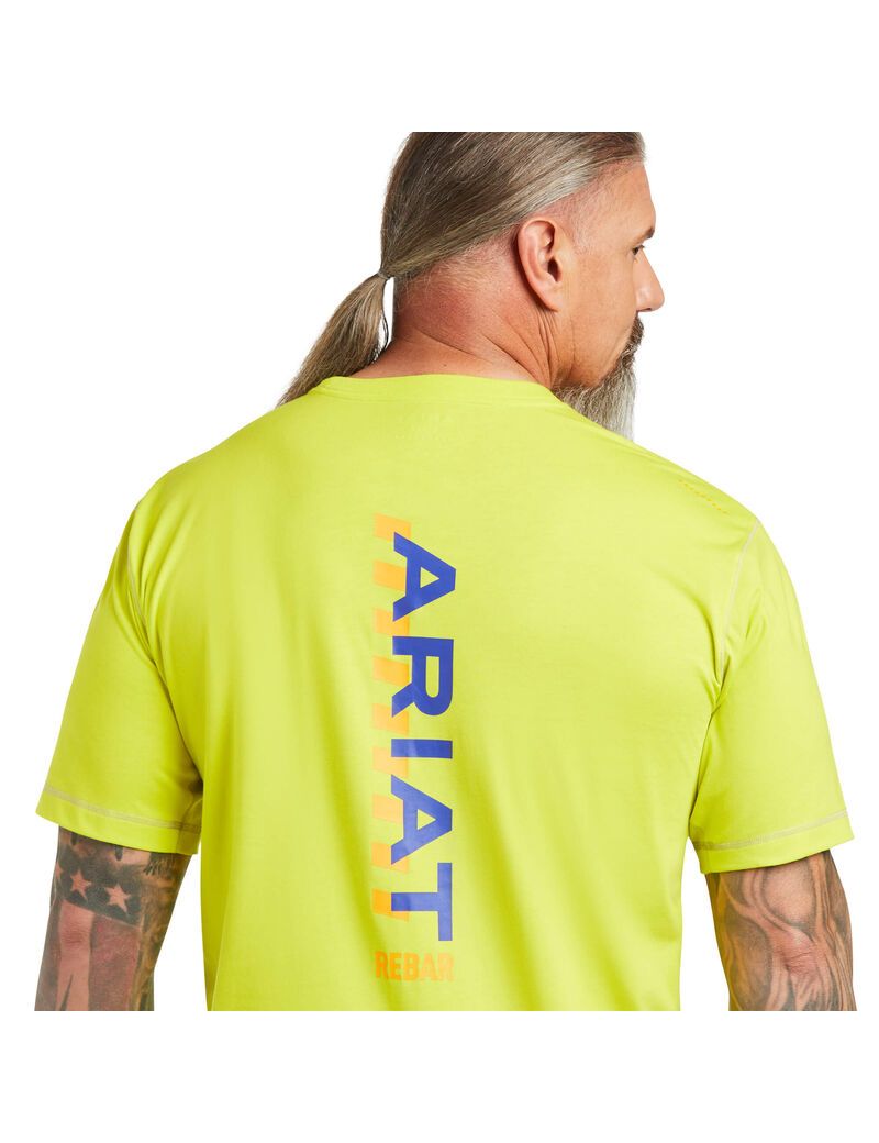 Ropa De Trabajo Ariat Rebar Workman Logo T Shirts Hombre Multicolor | XZDA48265