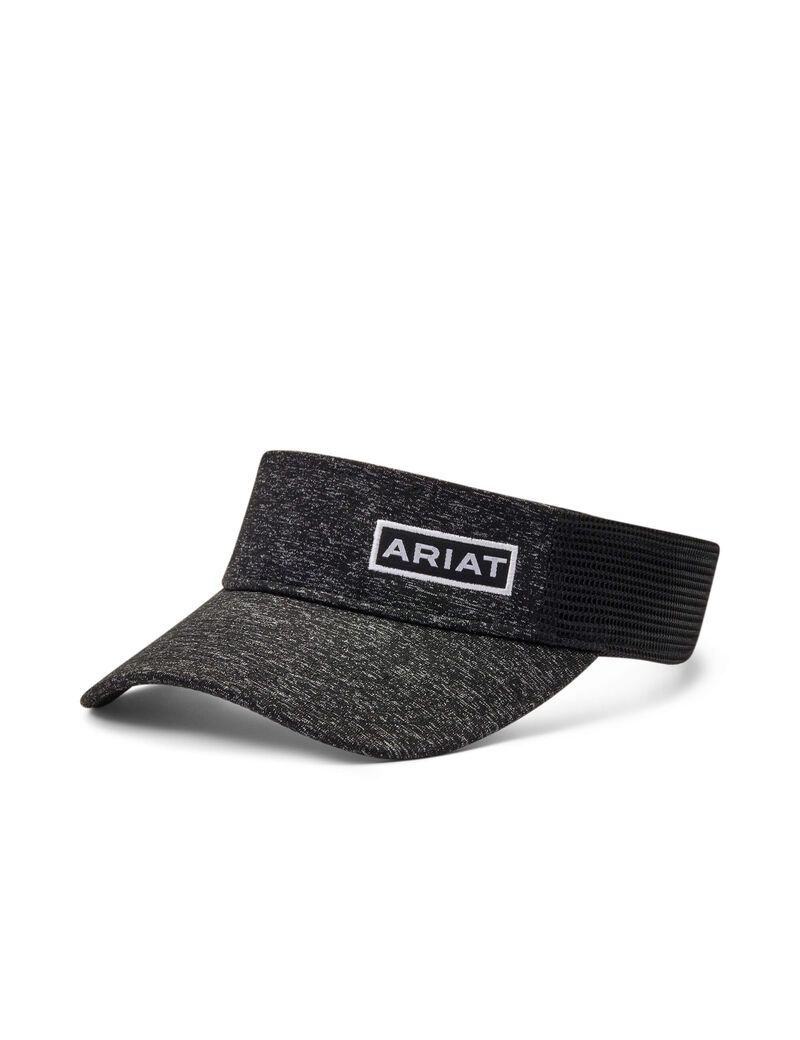 Sombreros Ariat Offset Logo Visor Hombre Negras | HABZ04531