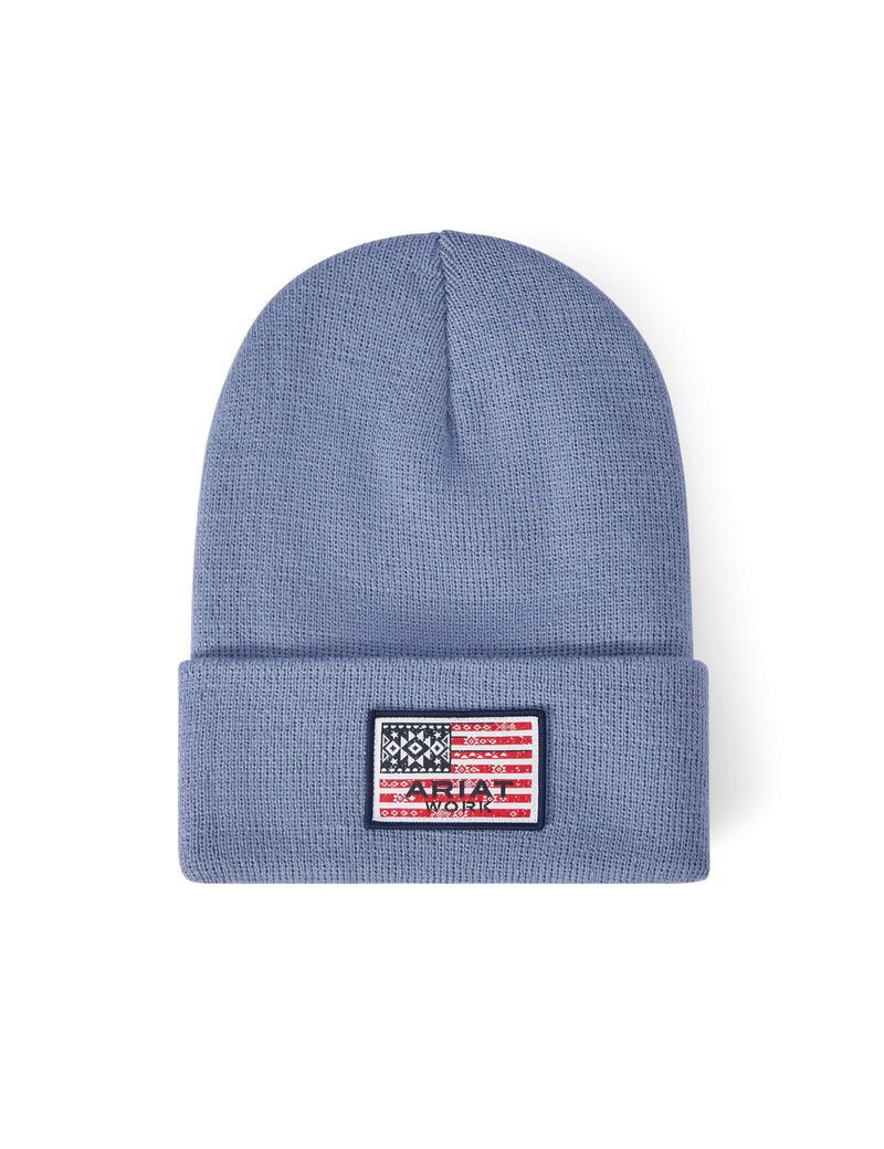 Sombreros Ariat Rebar Southwest Flag Patch Beanie Mujer Azules | UQVA93750