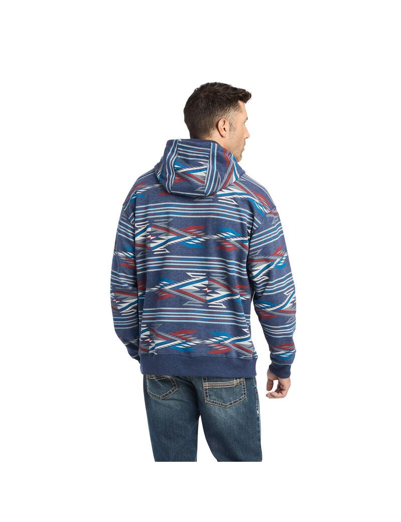 Sudadera Con Capucha Ariat All-over print Chimayo Hombre Multicolor | KCBE71039