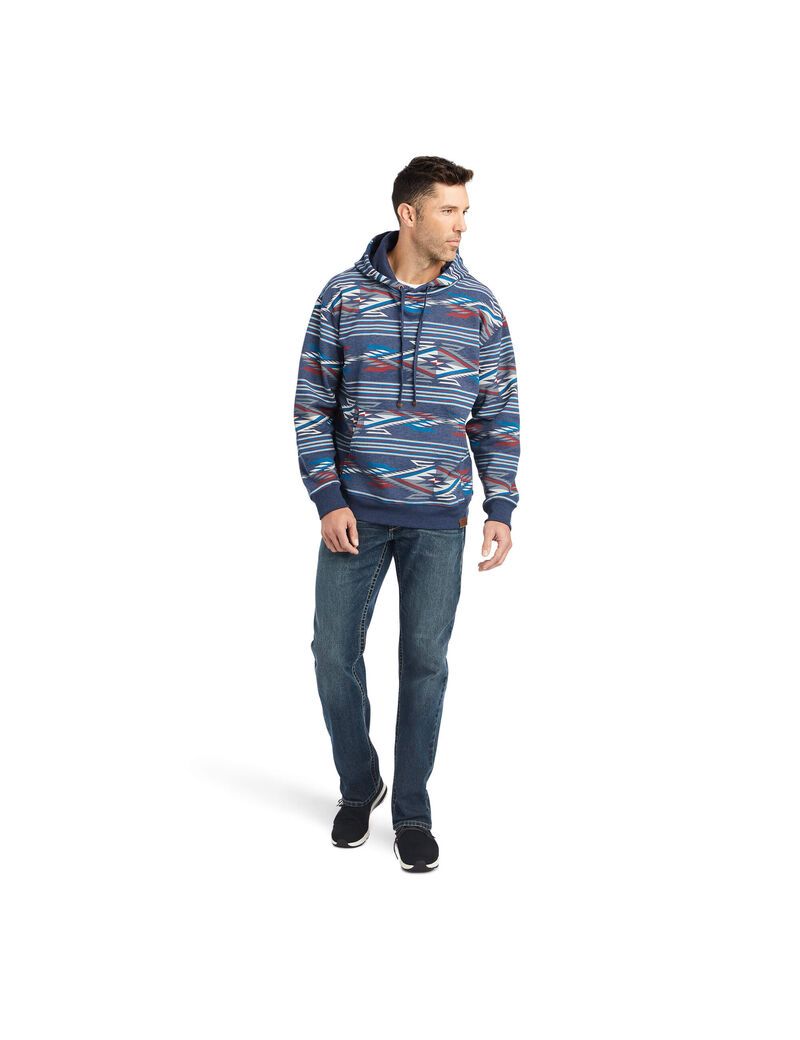 Sudadera Con Capucha Ariat All-over print Chimayo Hombre Multicolor | KCBE71039