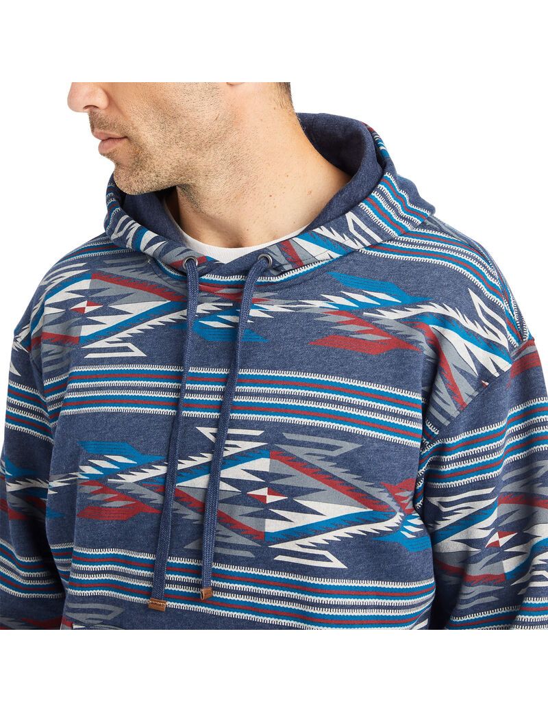 Sudadera Con Capucha Ariat All-over print Chimayo Hombre Multicolor | KCBE71039