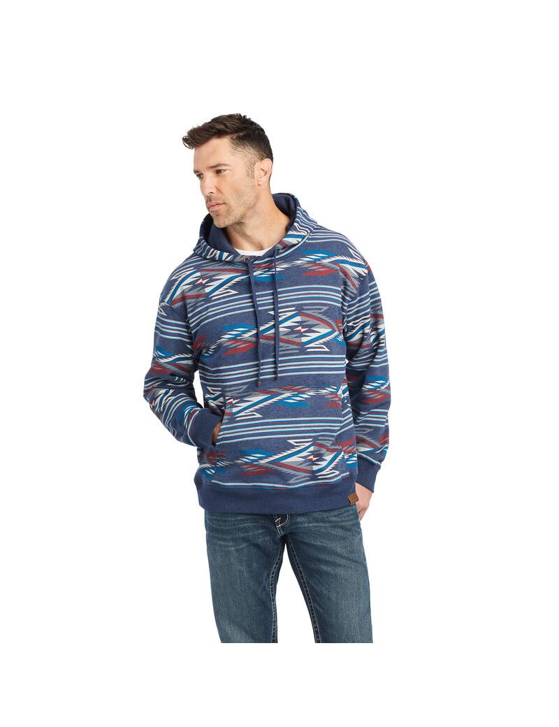 Sudadera Con Capucha Ariat All-over print Chimayo Hombre Multicolor | KCBE71039