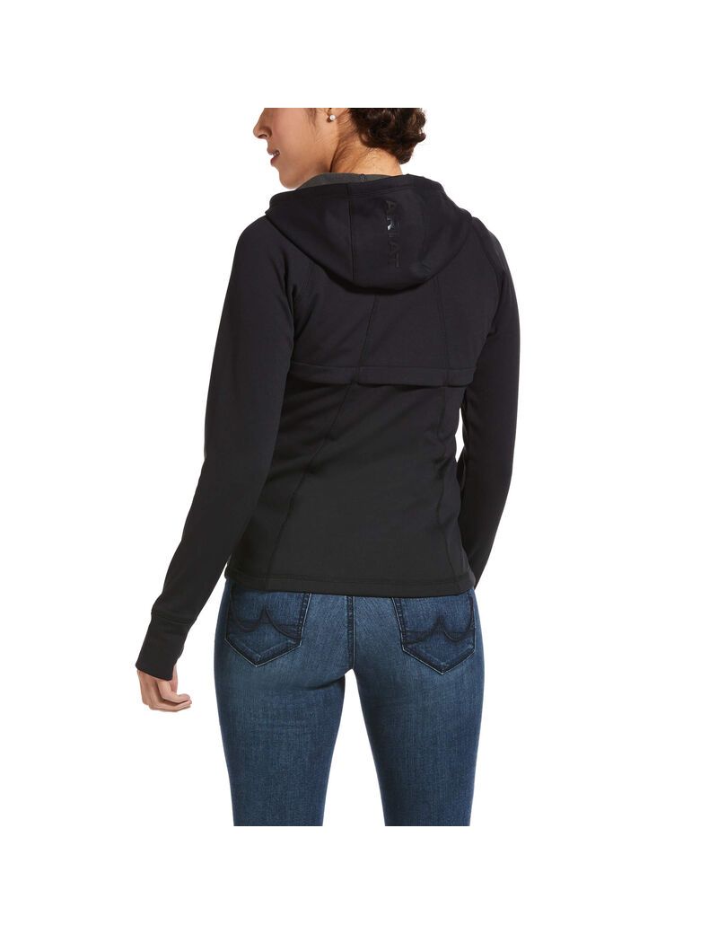 Sudadera Con Capucha Ariat Attain Full Zip Mujer Negras | YUAG48509