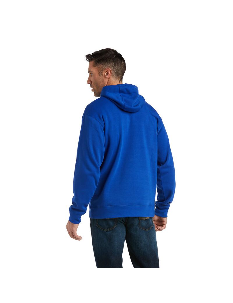 Sudadera Con Capucha Ariat Basic Sweatshirt Hombre Azules Oscuro Gris | XKIL45217