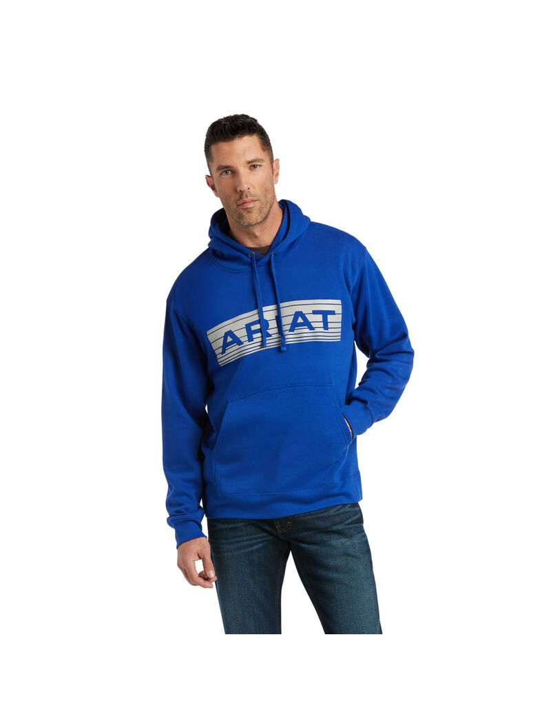 Sudadera Con Capucha Ariat Basic Sweatshirt Hombre Azules Oscuro Gris | XKIL45217