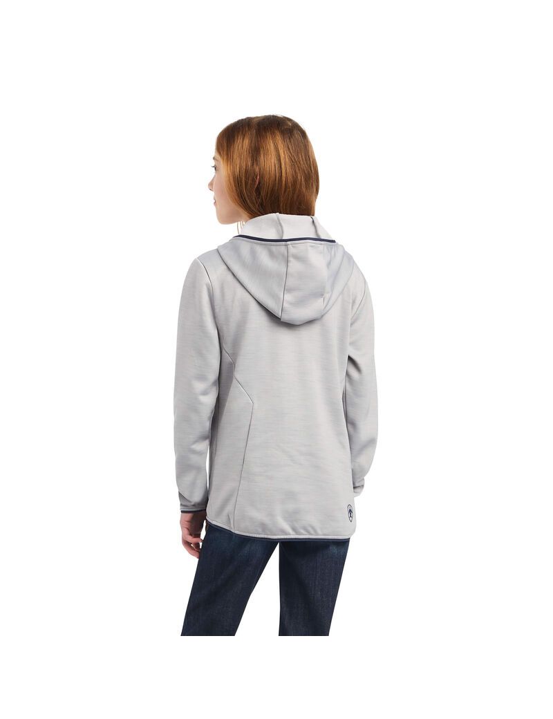 Sudadera Con Capucha Ariat Byron Full Zip Niños Gris | HZXK14368