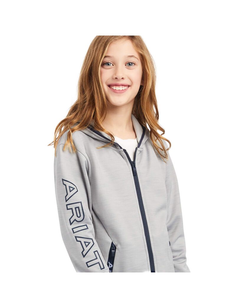 Sudadera Con Capucha Ariat Byron Full Zip Niños Gris | HZXK14368