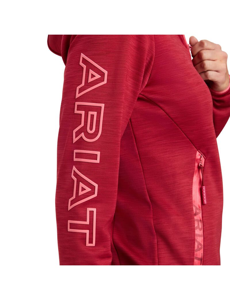 Sudadera Con Capucha Ariat Byron Full Zip Mujer Rojas | YBUX92105