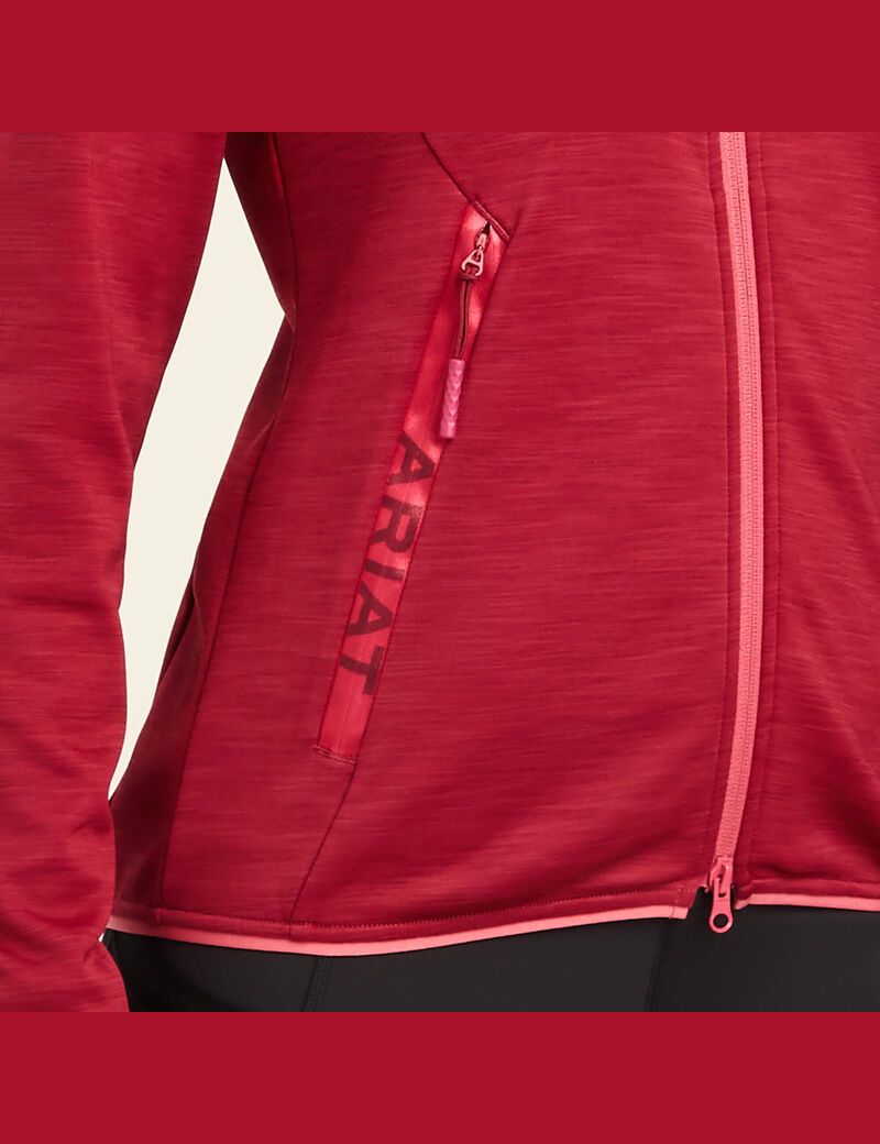 Sudadera Con Capucha Ariat Byron Full Zip Mujer Rojas | YBUX92105