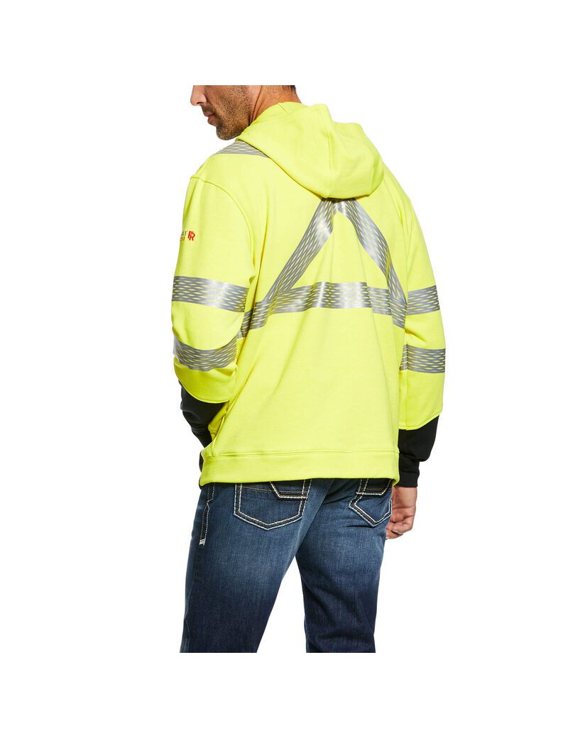 Sudadera Con Capucha Ariat FR Hi-Vis Hombre Amarillo | HDUS35824