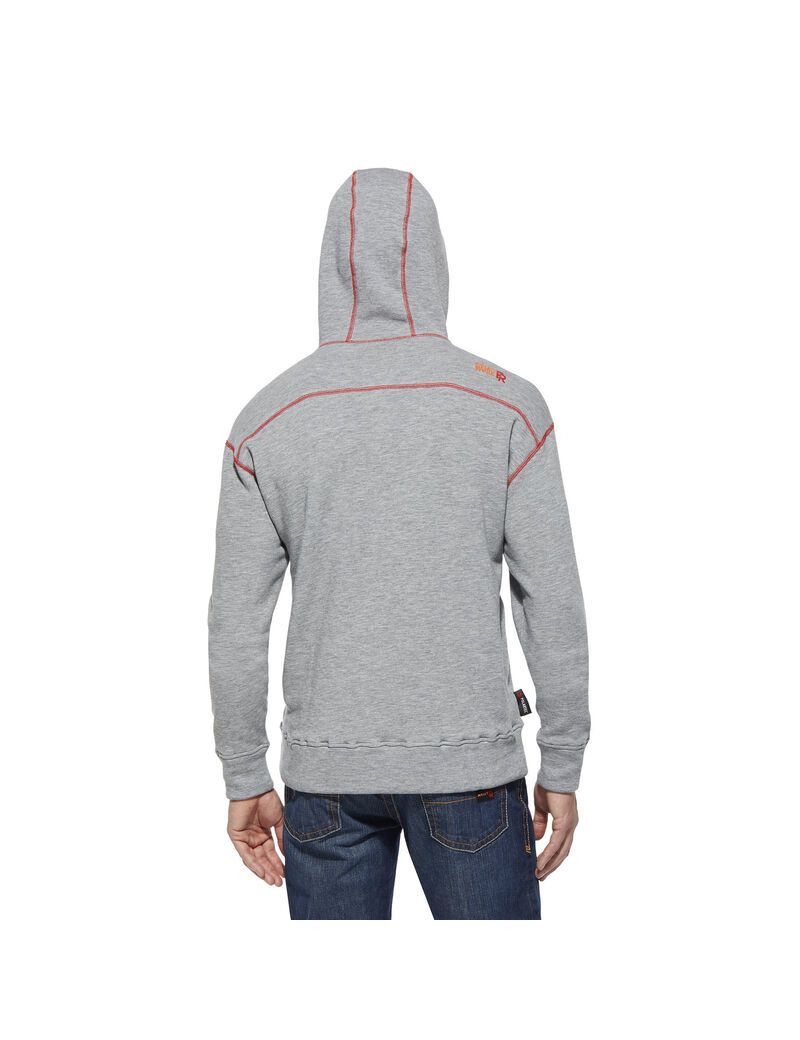 Sudadera Con Capucha Ariat FR Polartec Hombre Gris | GORT54980