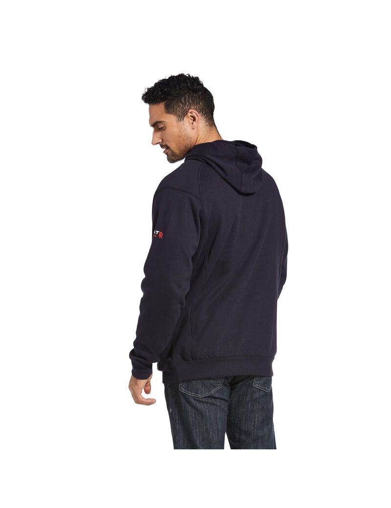 Sudadera Con Capucha Ariat FR Rev Pullover Hombre Azul Marino | AWPK20931