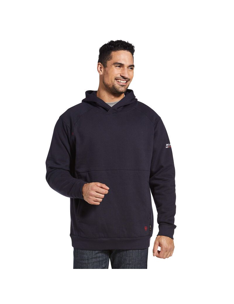 Sudadera Con Capucha Ariat FR Rev Pullover Hombre Azul Marino | AWPK20931