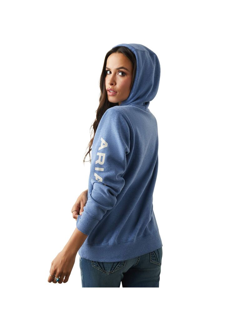 Sudadera Con Capucha Ariat Logo Mujer Azules | OYMG10579