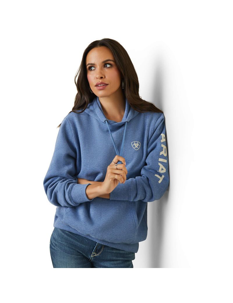 Sudadera Con Capucha Ariat Logo Mujer Azules | OYMG10579