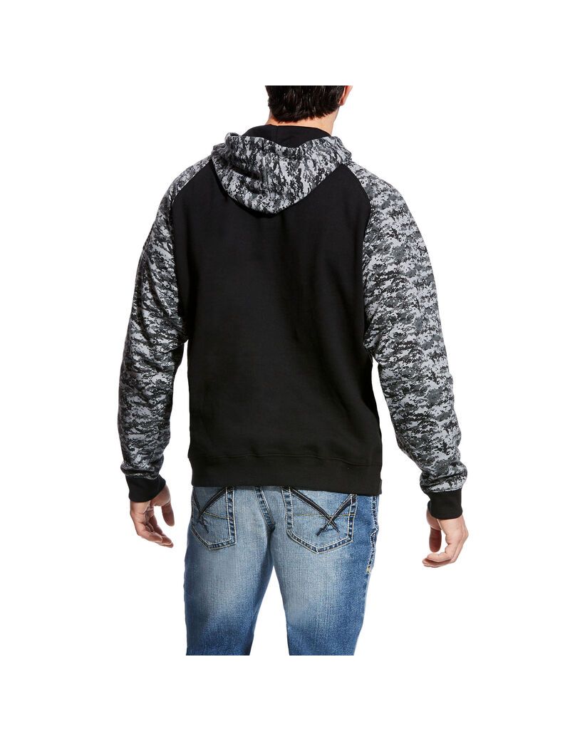 Sudadera Con Capucha Ariat Patriot Hombre Negras Camuflaje | SLXT93147