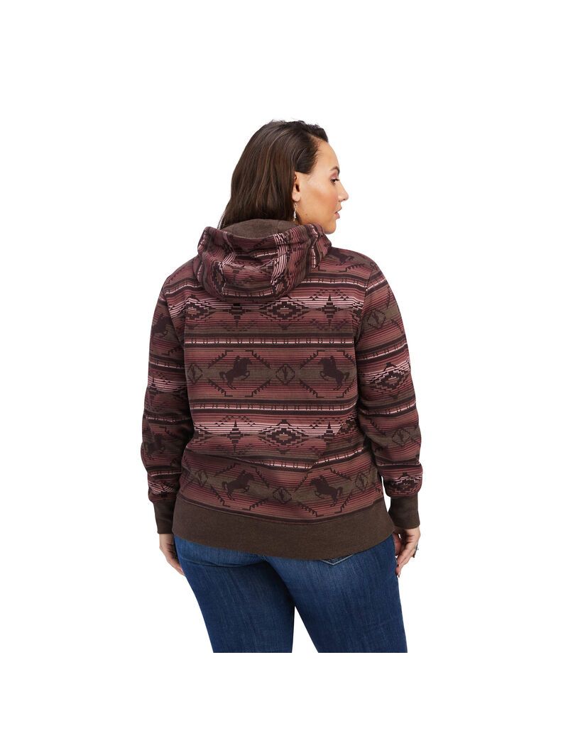 Sudadera Con Capucha Ariat REAL Allover Print Mujer Multicolor | TENI80145