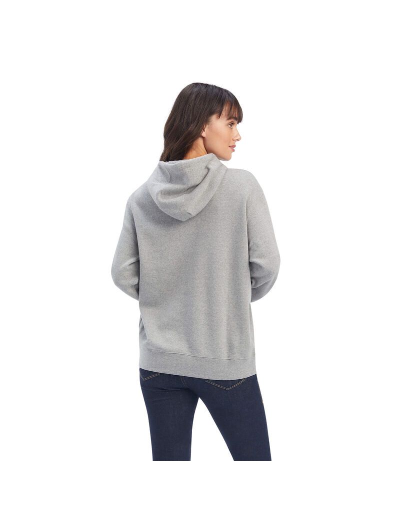 Sudadera Con Capucha Ariat REAL Beartooth Mujer Gris | DYNX95624