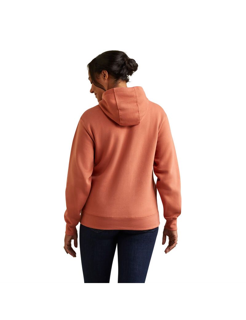 Sudadera Con Capucha Ariat REAL Branded Logo Mujer Multicolor | PJMK79804