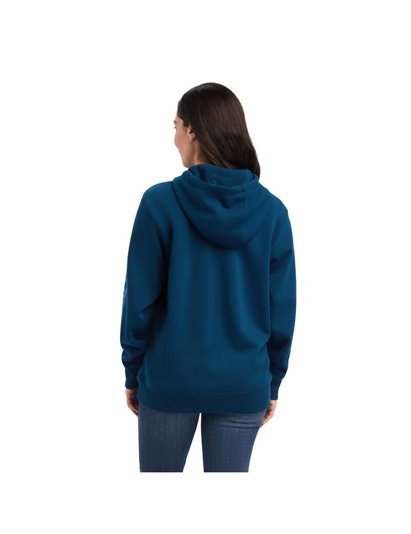 Sudadera Con Capucha Ariat REAL Classic Arm Logo Mujer Multicolor | DNMI02769